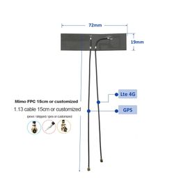 The latest internal mimo antenna high gain 8dBi soft FPC Lte 4g Gps Ipex antennas 15CM cable 10PCS