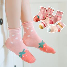 Kids Breathable Cotton Socks Baby Toddler Boy Girls Autumn Winter Spring Warm Trend Cartoon Sock For 1-12 Years Children Multi Color Cute Accessories Wholesale