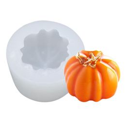 Halloween 3D Pumpkins Silicone Mould 3-sizes Chocolate Soap Baking Mould DIY Polymer Clay Craft Candle Making Cake Jelly Fondant Decoration Thanksgiving Day Party