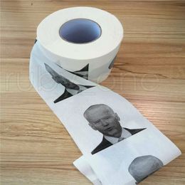 Novelty Joe Biden Toilet Paper Roll Fashion Funny Humour Gag Gifts Kitchen Bathroom Wood Pulp Tissue Printed Toilet Paper Napkins RRA4146