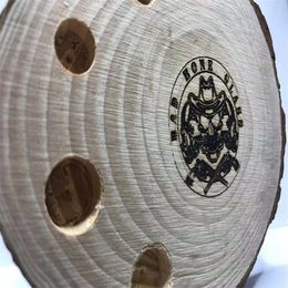 Base in legno personalizzata per chiodi in asta di quarzo narghilè in vetro, giunti a vasca da 14 e 19 mm