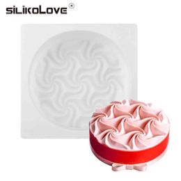 SILIKOLOVE Flowers Shapes Mousse Cake Mold Decorating Silicone Diy For Cake Wedding For Baking Dessert Art Chocolate Pan 211110