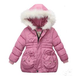 Baby Girls Coats Kids Hooded Jackets Winter Warm Thick Coats Girls Jackets 2 3 4 5 Years Children Clothes Thick Outerwear H0909