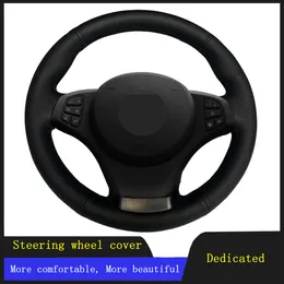 Steering Wheel Covers DIY Car Accessories Cover Black Hand-stitched Artificial Leather For E83 X3 2003-2010 E53 X5 2000-2006