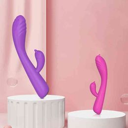 NXY Vibrators Fun rabbit vibrator rechargeable silicone G-point double shock mute strong vibration production of women's fun products 0301