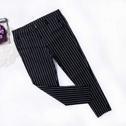 Men Business Pencil Pants Striped Straight Casual Long Trousers with Pockets Slim Fit Male Stretchy Suit Pants Plus Size Y0811