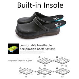 Top Quality Kitchen Men Chef Shoes Non-slip Waterproof Oil-proof Safety Shoes Resistant Cook Work Kitchen Clogs Flat Sandals Men