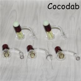 20mmOD Flat Top Terp Slurper Smoking Quartz Banger With Pill Glass Marble Pearls 90degree Nails For Water Bongs Dab Rigs dabber tools