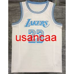 All embroidery 23# JAMES 2021 season white basketball jersey Customize men's women youth Vest add any number name XS-5XL 6XL Vest