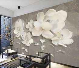 Three-dimensional Jewellery flower wallpapers 3D TV background wall 3d murals wallpaper for living room