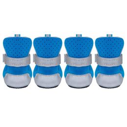 Dog Apparel Boots Breathable Fluorescence Light Reflective Protectors For Small To Large Blue S