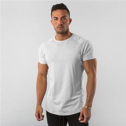 Summer Sportswear Mens O-neck T Shirts Fashion Men's Tops Cotton Fitness T-shirt Gym Short Sleeve Bodybuilding Tshirt 210716