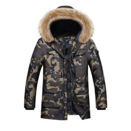 Fur Collar Long Parkas men Winter Jackets and Coats Thicken Down Cotton Padded Jacket Overcoat Hooded Warm casual Coat 211110
