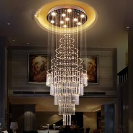 LED Pendant Light Art Design Living Room Dining Room Chandeliers Light K9 Crystal Fixtures AC110-240V Crystal Ceiling Lamps