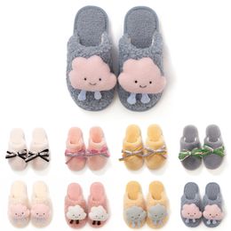 pink fur shoes UK - Wholesale Winter Fur Slippers for Women Pink Brown Black Grey Snow Slides Indoor House Fashion Outdoor Girls Ladies Furry Slipper Flats Soft Comfortable Shoes