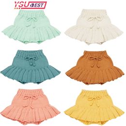 1-6Yrs Baby Girl Vintage Style Knit Skirt Short Autumn PP Skirts Little Girl Brand Clothes Winter Kniting Skirts Toddler Girls 210303