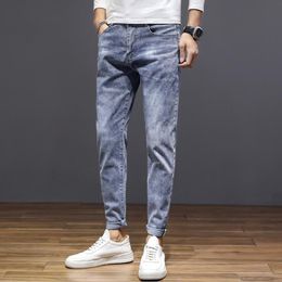 free ship Spring and autumn menswear new trends Men's Slim-fit small-foot trendy casual long pants Men Jean nice gift give you