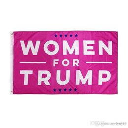 90*150CM Donald Trump Flag For Women Polyester Banner USA 2020 Presidential Election Flag Girls Women Red Flags Customizable XVT0673