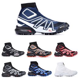 2023 New Snowcross Cs Trail Winter Snow Boots White Black Volt Blue Red Sock Chaussures Mens Trainers Boot Shoes 40-46 High Qualit