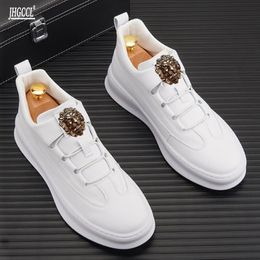Help Shoes Casual White Middle Small Boots Hot High Top Board Thick Soles Men's Sports Shoe Zapatos Hombre A01 221 194