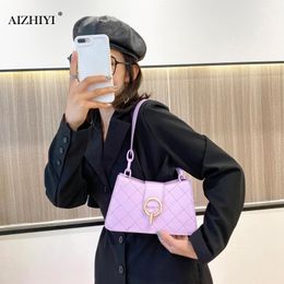 Wholesale Fashion Solid PU Crossbody Bags Women Lattice Pattern Shoulder Handbag Pouch Youth Ladies Simple Versatile Bag