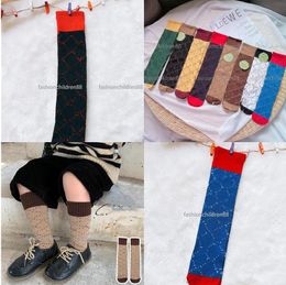 Boys Girl Letter Socks Cotton Classic Baby Kids Breathable Letters High Sock for Gift Party Top Quality 3Pairs/set