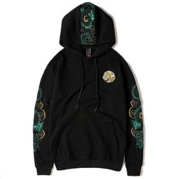 New Embroidered Chinese Dragon Hooded Sweatshirts Pullover Hoodies Men Women Harajuku Hip Hop Streetwear Hoodie Male Tops LJ201027