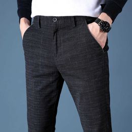 2020 New High Quality Pants Men Fashion Casual Pants Men Straight Business Suit Trousers brand Mens Pants Size 38 Y0927