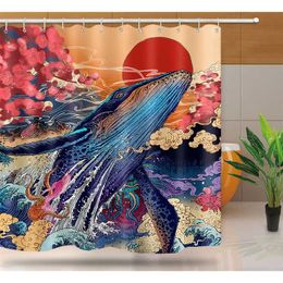 MTMETY Japanese Bath shower curtain Geisha Surf Bath Screens Curtains in the bathroom Samurai style shower curtain For bathroom 211116