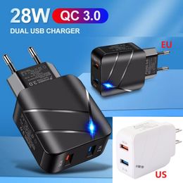 28W QC 3.0 Fast Charger with Dual USB Port 3A Quick Charge For iPhone Samsung TOP Good