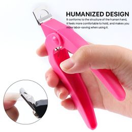 Wholesale New Nail Art Clipper Special Type U Word False Nails Tips Edge Trimmers Manicure Care Tool Colourful Stainless Steel Cutters