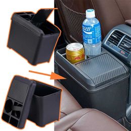 Other Interior Accessories GO-AHEAD Trash Can Car Storage Box Multi-Function Organiser Cup Holder Passenger Boxes