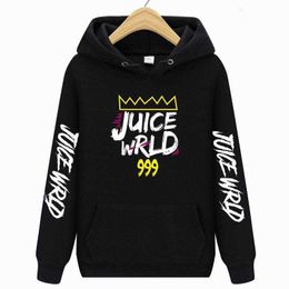 Men's Hoodies Sweatshirts Juice Wrld Letter Printed Harajuku Hip Hop Rapper Hooded Sweatshirt Pullover Men/women Fashion Singer Hoodie