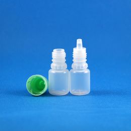 100 Pcs 5 ml (1/6 oz) Plastic Dropper Bottles Squeezable With Tamper Proof Caps & Seperatable Drop Tips Store Cosmetics Liquid Light oils Paint Essence Saline Flux 5 mL
