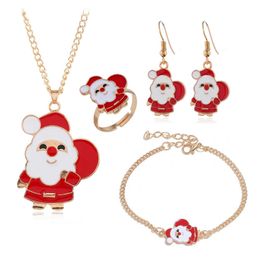 50%off Christmas Gift Christmas Series Santa Claus Elk Bell Christmas-Festive Party Decorations Earrings Necklace Bracelet Multi-Piece Set 50pcs