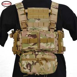 Tactical MK3 Chest Rig Micro Chassis SACK Pouch H Harness M4 AK Magazine Insert Airsoft Paintball Accessories Hunting Vest 220114