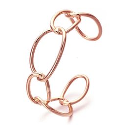 Punk Geometric Chain Bracelets New Opening Cuff Bracelets & Bangles for Women Bijoux Charm Bracelets Femme Fashion Charm Jewelry Q0719