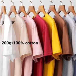 Oversized High Quality 100% Cotton Women's T-Shirts Fashion Tops Men's Clothing Basic Clothes For Teenagers Lovers' Sweatshirts 210720