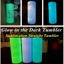 Totally Straight! 20oz Glow in the Dark Tumbler Sublimation Luminous Paint Skinny Tumblers Mug Festival Halloween Party Decoration