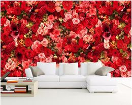 Wallpapers 3d Wallpaper Custom Po Mural Hd Red Rose Bouquets Of Flowers Decor Painting Wall Murals For Walls 3 D