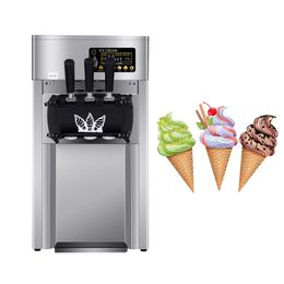 Electric ice cream machine for sale high quality sundae cone maker 2+1flavors