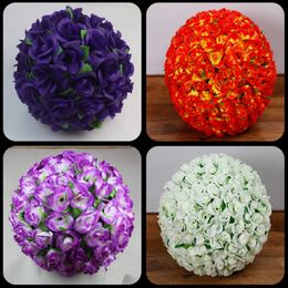 8"(20cm) Wedding Centrepieces Silk Rose Decorative Hanging Flower Ball Party Kissing Balls Pomander Decoration Supplies