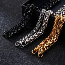 Link, Chain Jewels Store 8mm 10mm Width Bracelet 16-25cm GoldBlack Link Bracelets For Women Men Fashion Jewellery Man&Woman