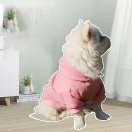 Simple Pet Dog Apparel Spring Warm Puppy Hooded Sweater Teddy Schnauzer Bichon Outdoor Sport Dogs Costume