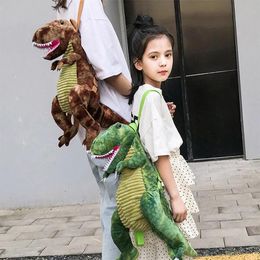 DHL 어린이 플러시 장난감 공룡 배낭 귀여운 소년 소녀 학생 휴일 학교 연구 편안한 소프트 깜짝 동물 가방 장난감 선물 선물