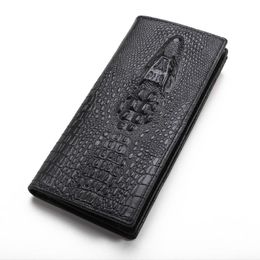 Wallets Crocodile Pattern Men's Purse Leather Male Long Card Holder Wallet Storage Bag Coin