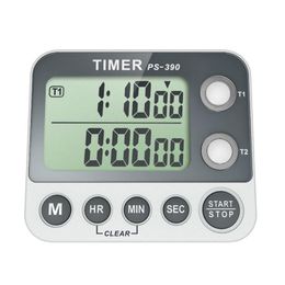 Timers Stopwatch Kitchen Cooking Timer Luxury 1/100 Centisecond Portable Digital Electronic 2Group Countdown Alarm Clock Reminder