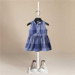 Summer Baby Girls Dress lattice stripe Princess For Year Birthday Halloween Costume Infant Party Q0716