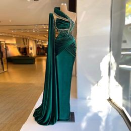Buy Arabic Green Velvet Dress Online 