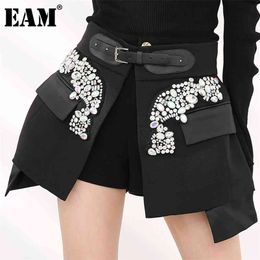 [EAM] High Waist s Irregular Temperament Mini Half-body Skirt Women Fashion Spring Autumn JY75801 210724